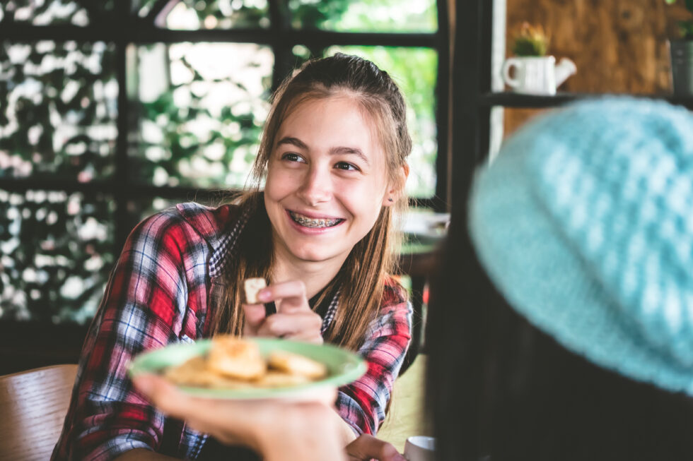 Girl with braces